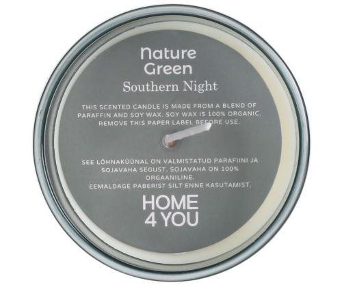 Tuoksukynttilä lasissa NATURE GREEN H9,5cm, Eteläinen yö