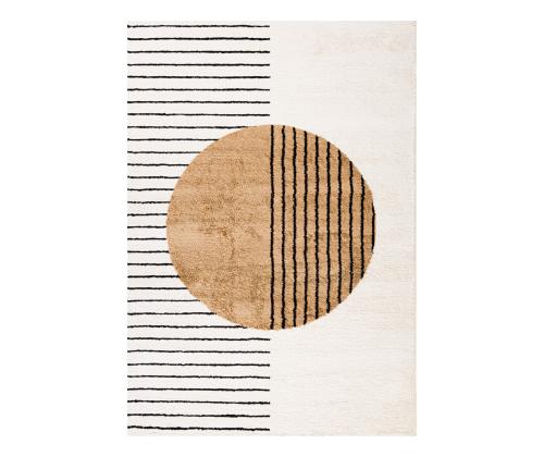 Matto TOULOUSE-3, 160x230cm, valkoinen/ooker rengas