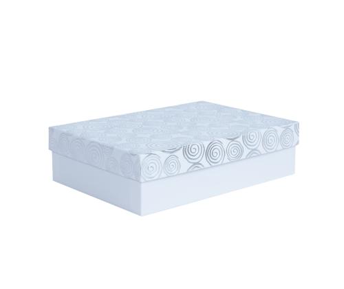 Rasia ELSA 27,5x19,5x7,5cm, kannellinen kulta/hopea, valkoinen