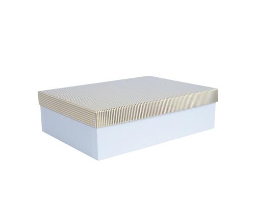 Rasia ELSA 24,5x17,5x7cm, kannellinen kulta/hopea, valkoinen