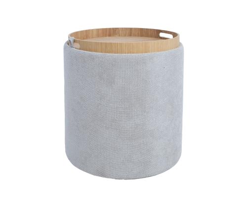 Astia/pöytä HIRO D39xH44cm, beige, säilytystilalla varustettuna