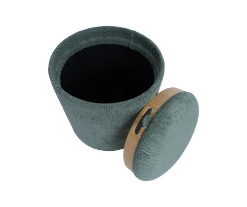 Tambuuri/pöytä HIRO D34,5xH37cm, vihreä, säilytystilalla varustettuna