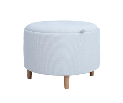 Pöytä/malja HIRO D56xH42.5cm, valkoinen, säilytystilalla varustettuna