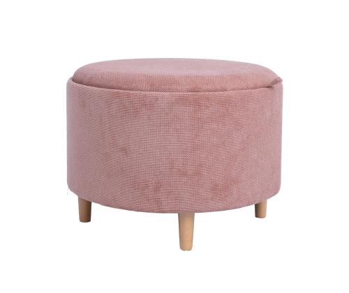 Pöytä/malja HIRO D56xH42.5cm, vaaleanpunainen, säilytystilalla varustettuna