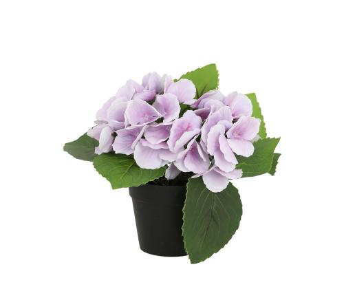 Keinotekoinen kukka Puutarhassa H18cm, violetti hortensia potis