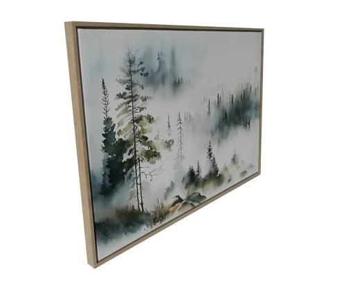 Seinäkuva WALLY 45x60cm, sumuinen metsä