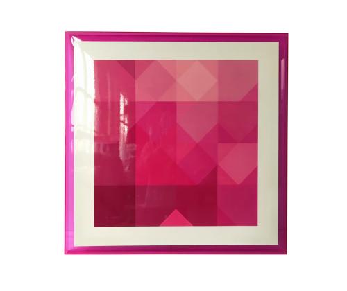 Taustakuva WALLY 80x80cm, vaaleanpunainen, akryyli