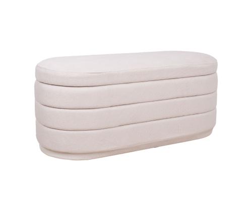 Vaaleanpunainen HIRO 104x44xH44cm, valkoinen, säilytystilalla varustettuna