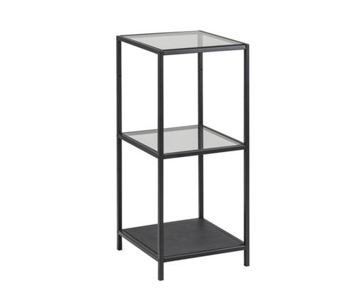 Hylly SEAFORD 35x37xH82,5cm, lasi, metalli