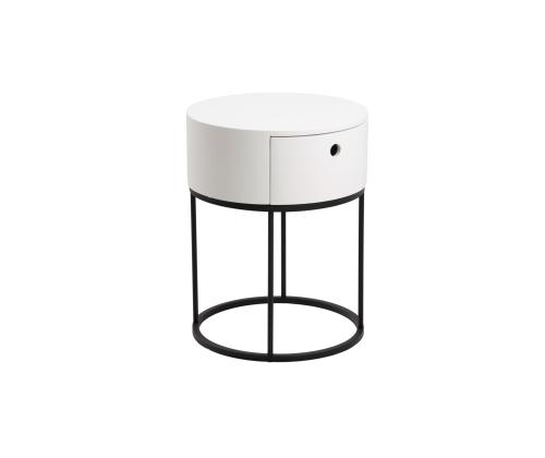 Yöpöytä POLO D40xH51cm, valkoinen, MDF, metalli