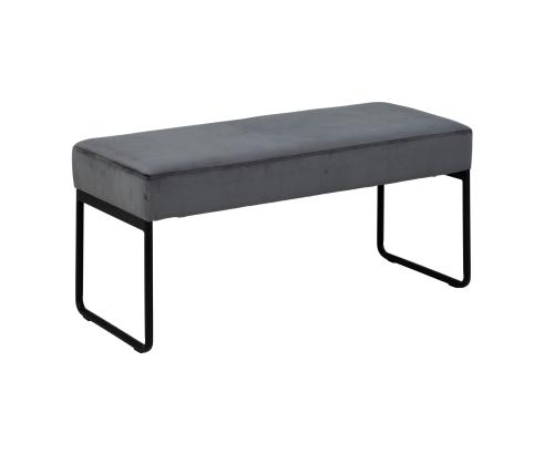 Penkki XENIA, 95x38xH46cm, tummanharmaa sametti