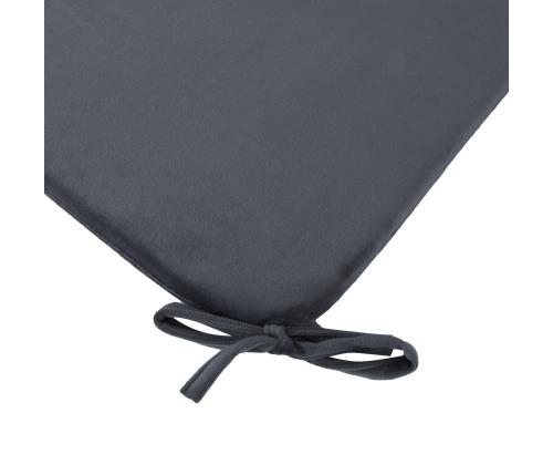 Tuolinpäällinen VELVET 39x39cm, harmaa, 100% polyesteri, kangas 316