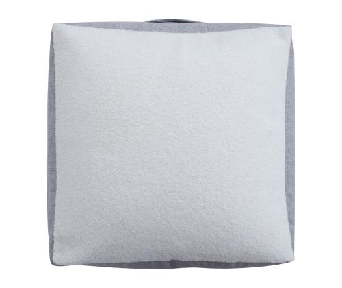 Tumba LAMB Laukku, 80x80cm, k30cm, valkoinen/vaaleanharmaa, 100% polyesteri, kangas-323/321