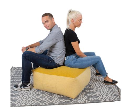 Tumba LAMB Laukku, 80x80cm, k30cm, keltainen, 100% polyesteri, kangas-325/322