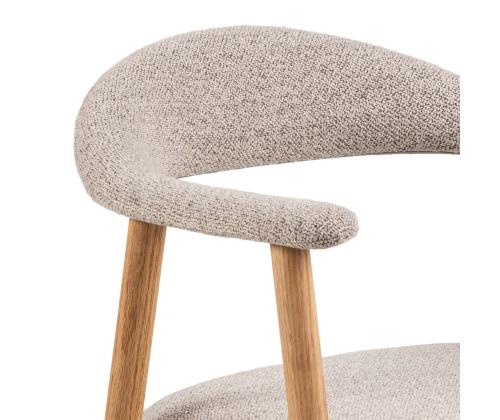 Tuoli ADDI kahvoilla, beige, 56x54xH75,5cm, solkikangas, solkikangas