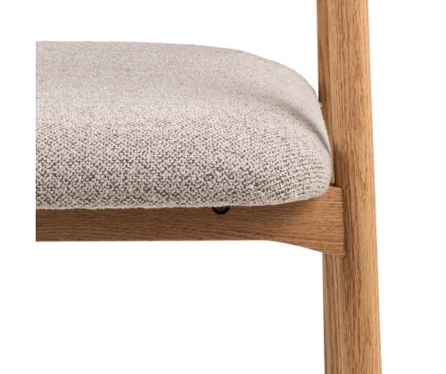 Tuoli ADDI kahvoilla, beige, 56x54xH75,5cm, solkikangas, solkikangas