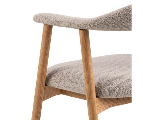 Tuoli ADDI kahvoilla, beige, 56x54xH75,5cm, solkikangas, solkikangas