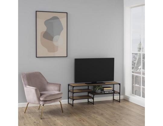 TV-pöytä SEAFORD 120x33xH46cm, 3 hyllyä, tammi 3
