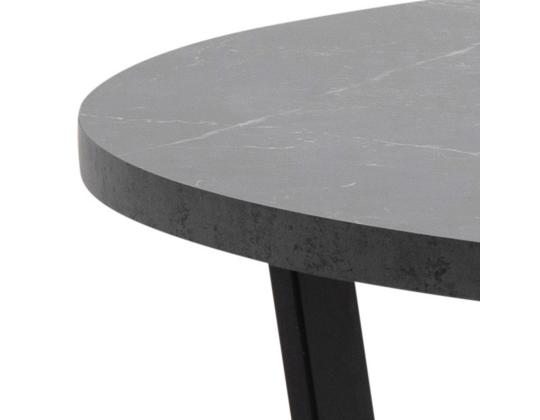 Ruokapöytä AMBLE D110x75cm, musta, melamiini, metalli