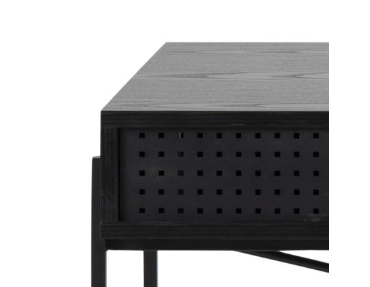 Kirjutuslaud ANGUS 110x50xH75cm, must, melamiin, metalli