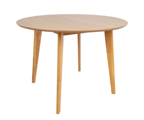 Ruokailusetti ROXBY pyöreä pöytä D105xH76cm, 4 tuolia (AC91520 ), tammea