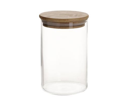 Lasipurkki JARA D8,3xH13cm 790ml bambukannella varustettuna