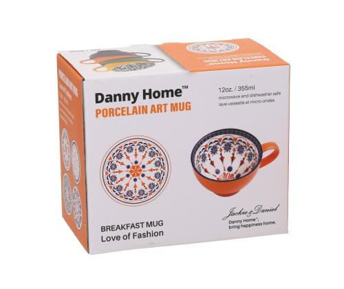 Muki SEREN H7,7cm 355ml, oranssi/sininen