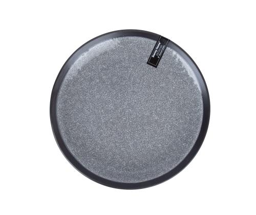 Lautanen RITA D20cm, musta/harmaa