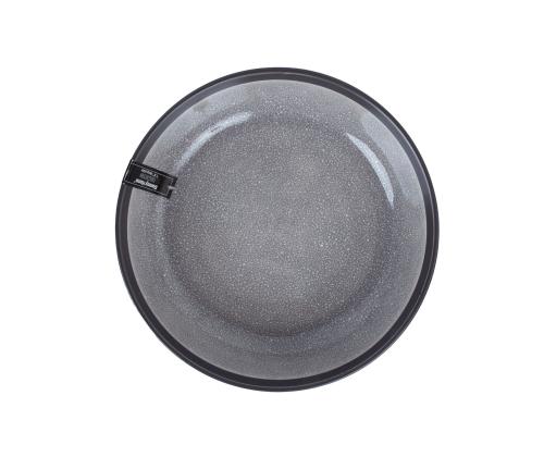 Lautanen RITA D19xH5cm, musta/harmaa