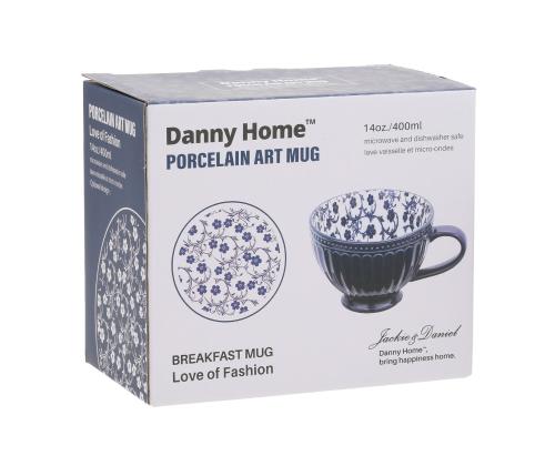 Muki SEREN H7,7cm 355ml, sininen/kukkainen