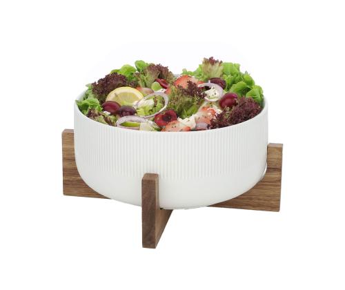 Kulho POLO D22,5xH10cm 2.7L valkoinen, jalustan kanssa