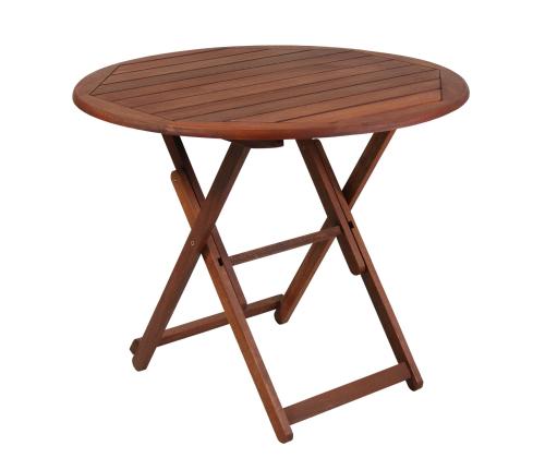 Parvekesetti NANTES, pöytä ja 2 tuolia, meranti-viimeistelyä