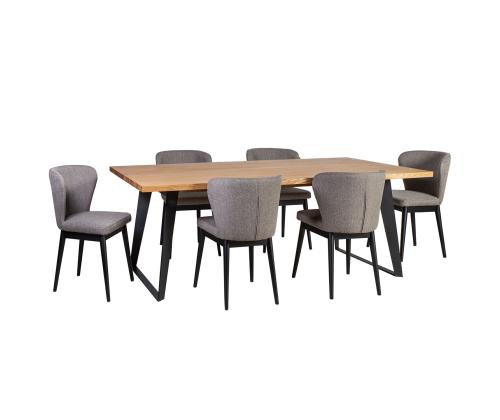 Ruokapöydän setti LISBON ja 6 tuolia