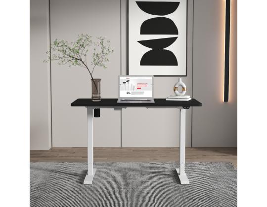 Työpöytä ERGO 1 moottorilla 140x80xH71-121cm, musta/harmaa, melamiinilevy