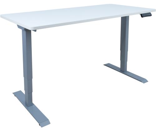 Työpöytä ERGO 2 moottorilla 140x70xH60-125cm, valkoinen, melamiinilevy