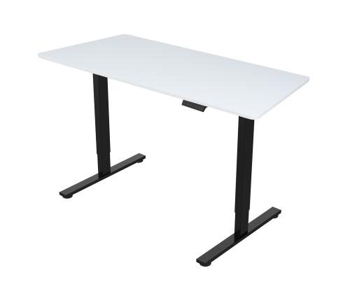 ERGO FIT työpöytä 1 moottorilla 120x68xH71,5-116cm, valkoinen/musta