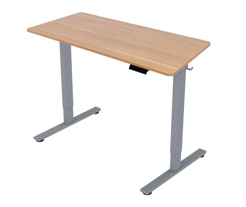 Työpöytä ERGO FIT 1 moottorilla 120x68xH71,5-116cm, tammi/harmaa harmaa harmaa
