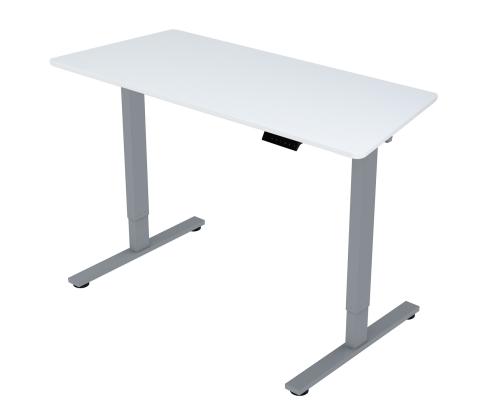 Työpöytä ERGO FIT 1-moottori 120x68xH71,5-116cm, valkoinen/harmaa harmaa