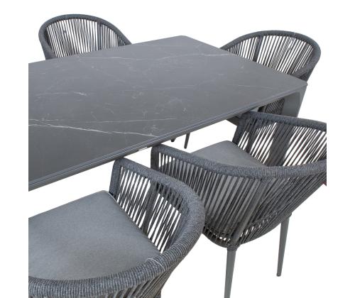 Puutarhakalustesarja CARVES pöytä ja 6 tuolia 21177