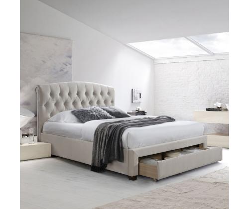 Sänky NATALIA 160x200cm, patjalla HARMONY TOP, samppanja