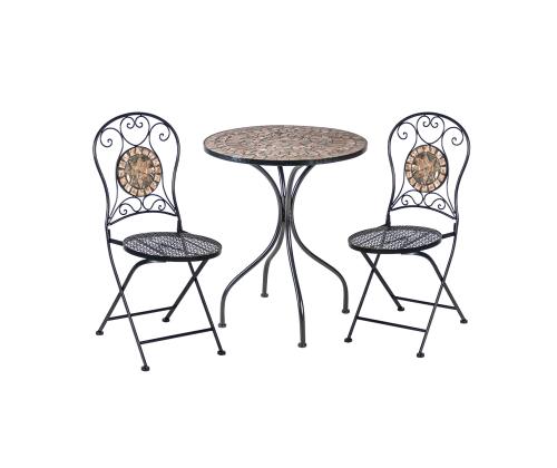 Parvekesetti MOSAIC pöytä ja 2 tuolia