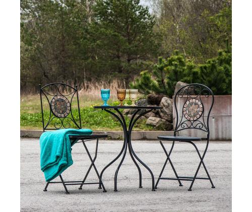 Parvekesetti MOSAIC pöytä ja 2 tuolia