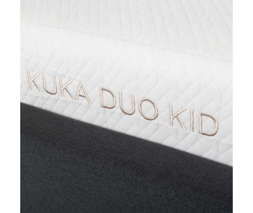 Sänky JUNO 90x200cm, patjalla KUKA DUO KID, harmaa