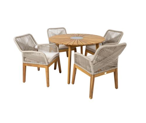 Puutarhakalustesarja FLORIDA pöytä ja 4 tuolia