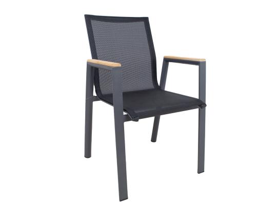 Puutarhakalusteet TAMPERE pöytä 160x80xH75cm, 4 tuolia 56x63xH90cm, lampi, alumiini
