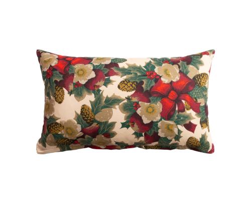 Tyyny WINTER FLOWERS 32x50cm, nauhat, 50% polyesteri, 50% puuvilla, kangas 475