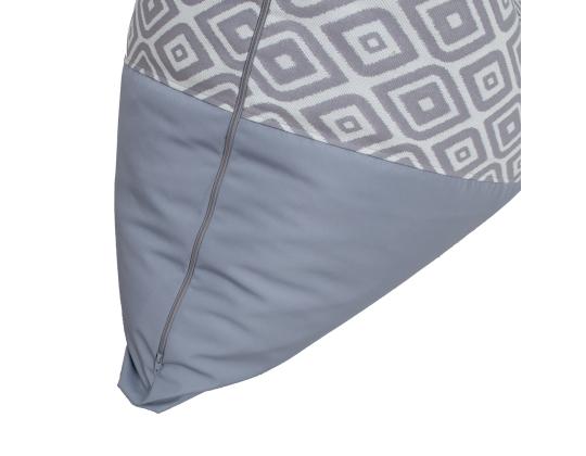 Laukkutuoli ROMB 130x80x20/70cm, harmaat timantit/harmaa, 100% polyesteri, kangas 351/895