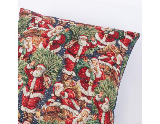 Tyyny HOLLY 45x45cm vetoketjulla, Santas, kangas 50% puuvilla, 50% polyesteri, kangas 398/389