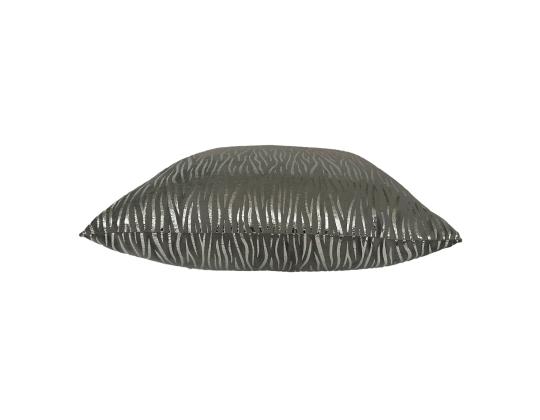 Tyyny GLORY 45x45cm vetoketjulla, hopeiset linjat, 100% polyesteri, kangas 408