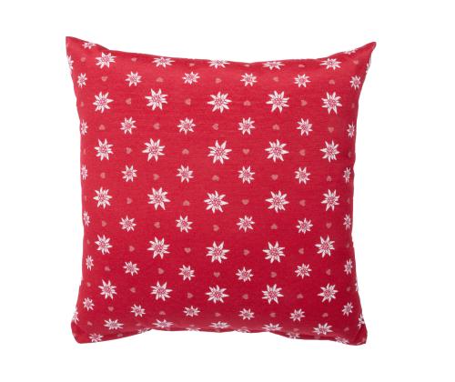 Tyyny HOLLY 45x45cm, punainen Edelwaiss, 50% puuvilla, 50% polyesteri, kangas 443